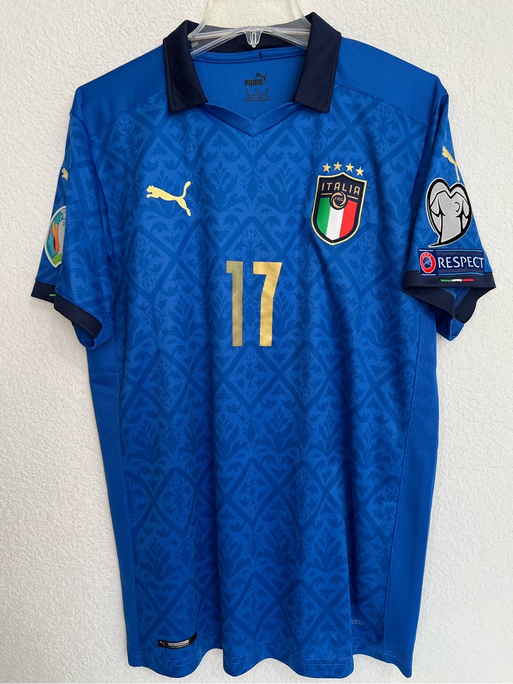 Puma Italia 17 Immobile Collared Embroidered Drycell Jersey Unisex XL
